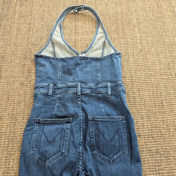 Show Me Your Mumu Fort Worth Jumpsuit Ridge Blue Size Large Missing Belt - Picture 14 of 14